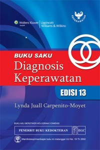 Image of BUKU SAKU DIAGNOSIS KEPERAWATAN: DIAGNOSIS NANDA